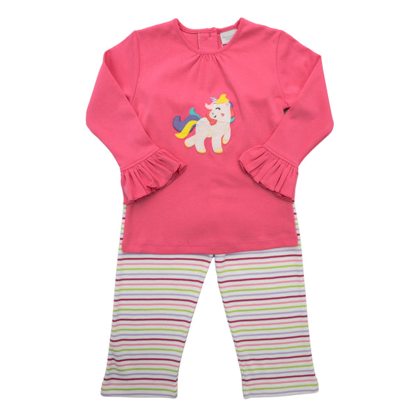 Unicorn Prance Ruffle Tunic Pants Set