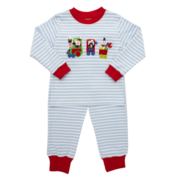 Train W/ Santa, Penguin & Snowman Jogger Set