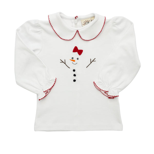 Snowman W/ Bow Blouse