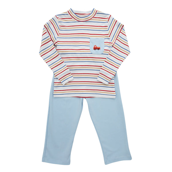 Mini Fire Truck Pocket Pants Set