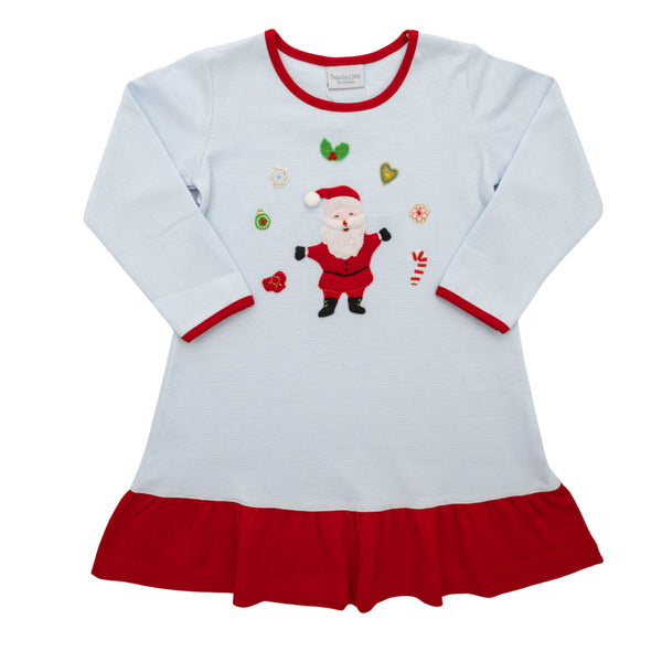 Juggling St. Nick Ruffle Dress