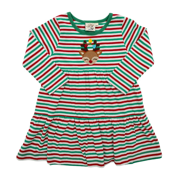 Reindeer W/ Lights Tier Dress