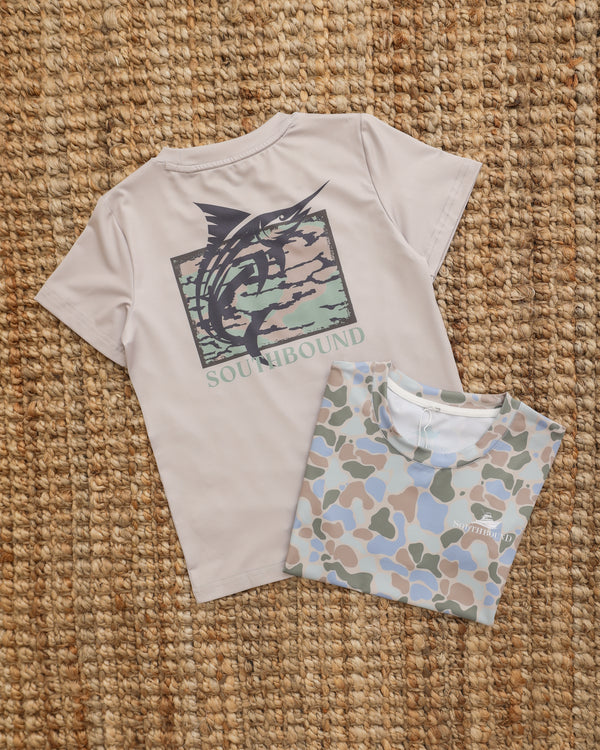 Green/Blue/Khaki Camo Tee