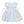 Rose Smocked Dress W/ Bows- Light Blue
