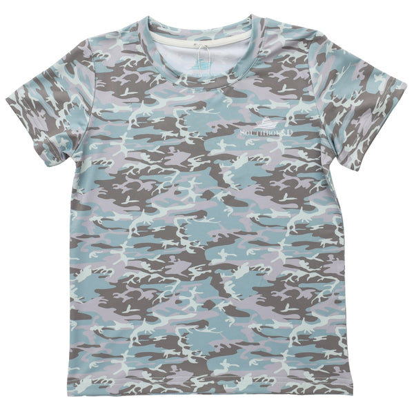 Gray/Sprout Green Camo Tee