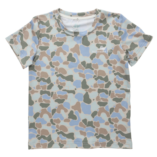 Green/Blue/Khaki Camo Tee