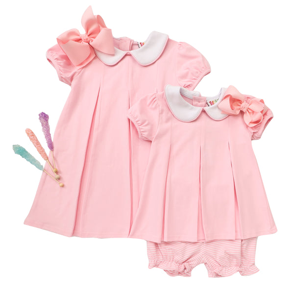 Pleat Bloomer Set- Light Pink