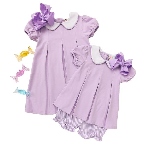 Pleat Dress- Lavender
