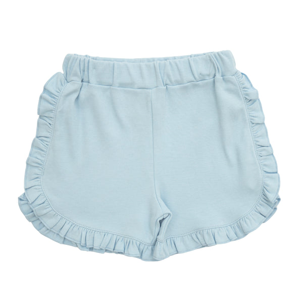 Light Blue Ruffle Shorts