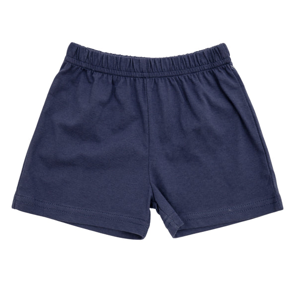 Navy Knit Shorts