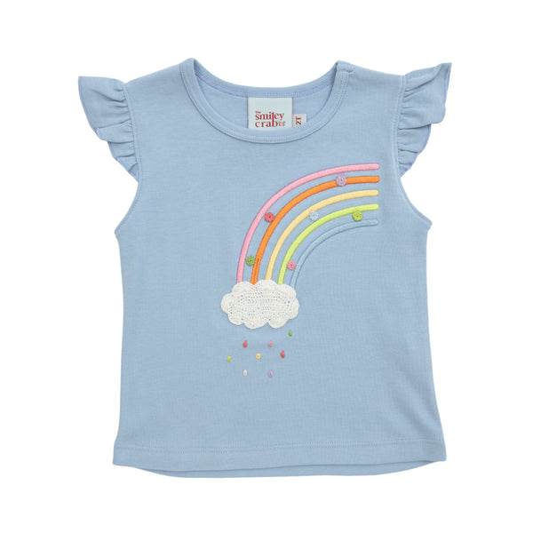 Rainbow Flutter Top