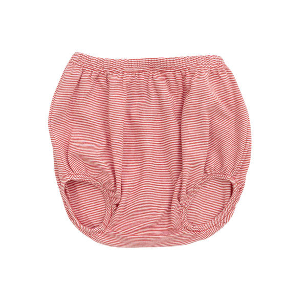 Red Mini Stripe Knit Diaper Cover