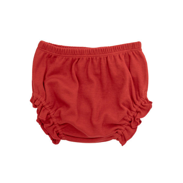 Red Knit Ruffle Diaper Cover