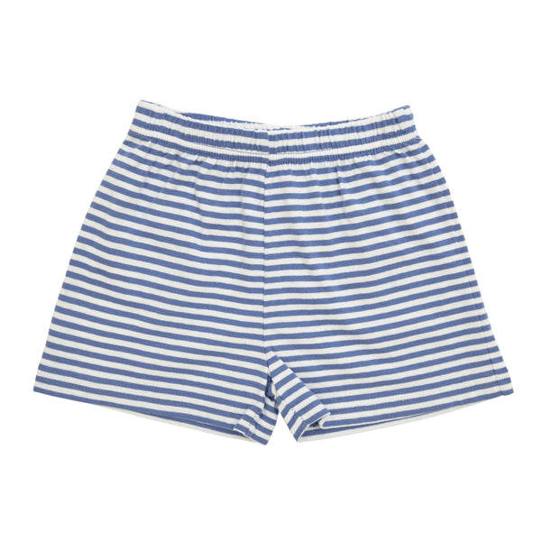 Chambray Stripe Knit Shorts