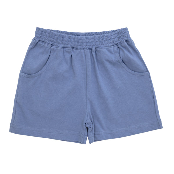 Chambray Knit Shorts W/ Pocket
