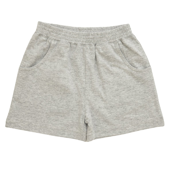 Light Gray Knit Shorts W/ Pocket