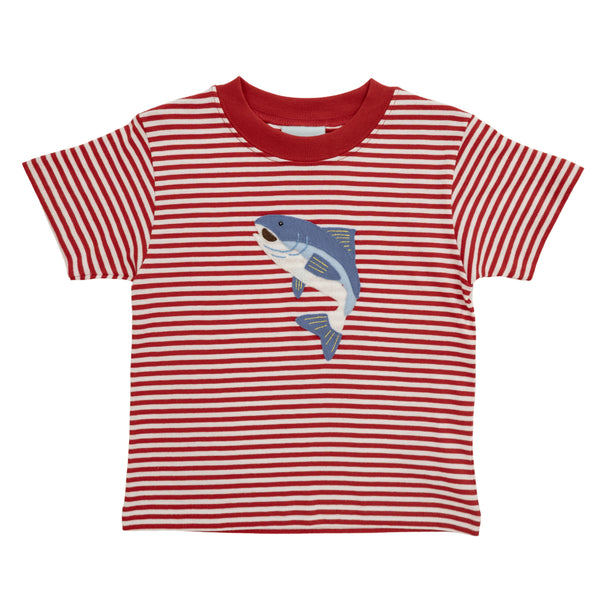 Fish Shirt- Red Stripe