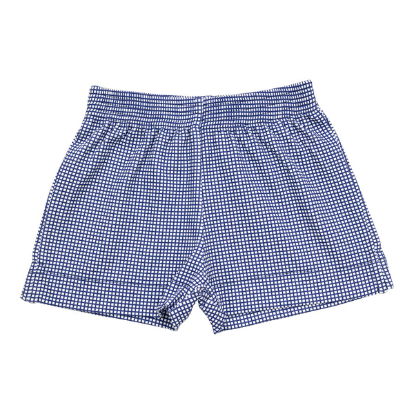 Navy Gingham Shorts