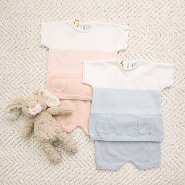 Ombre Knit Set- Powder Blue