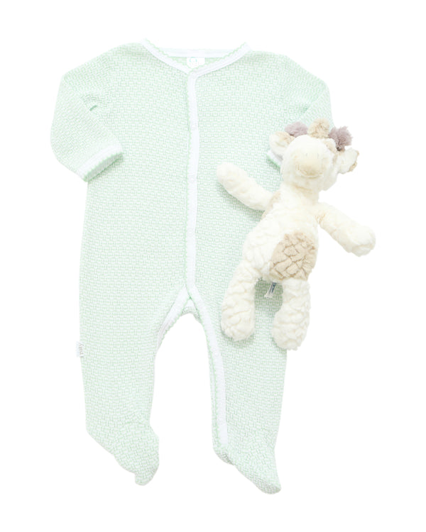Knit Footie- Mint