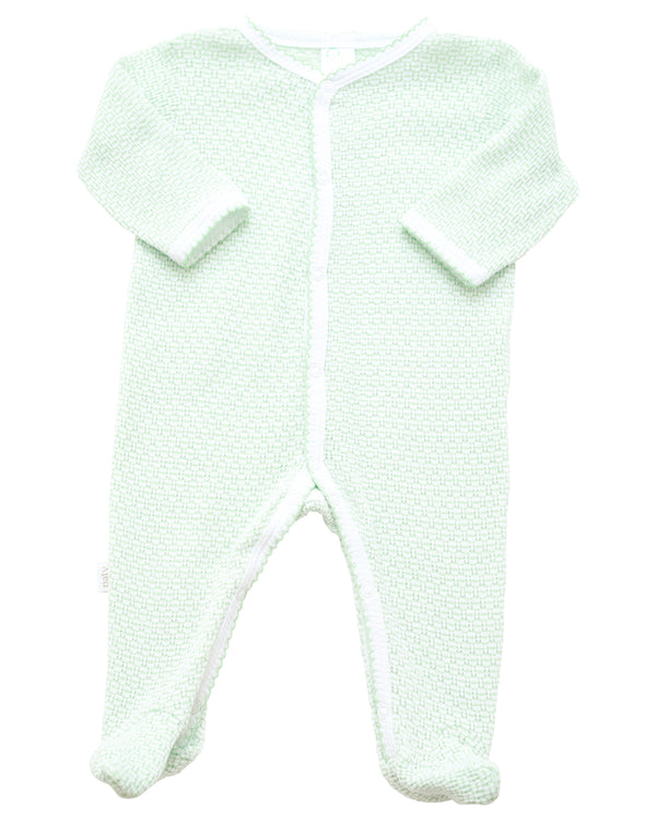Knit Footie- Mint