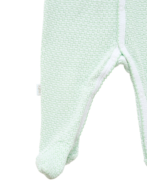 Knit Footie- Mint