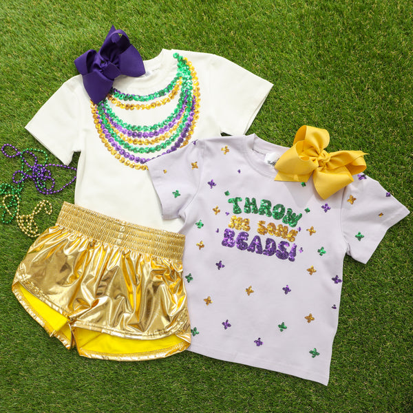 Throw Me Some Beads Sequin Shirt