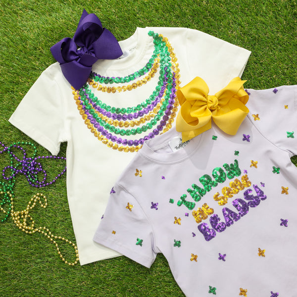 Throw Me Some Beads Sequin Shirt