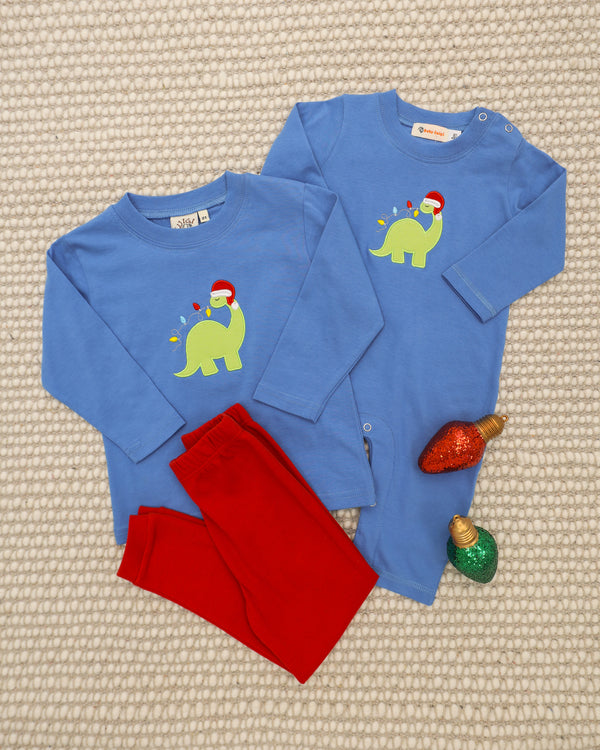 Christmas Dino LS Shirt