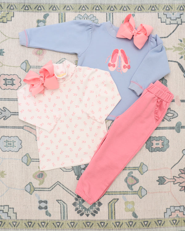 Ballet Shoes Print Turtleneck