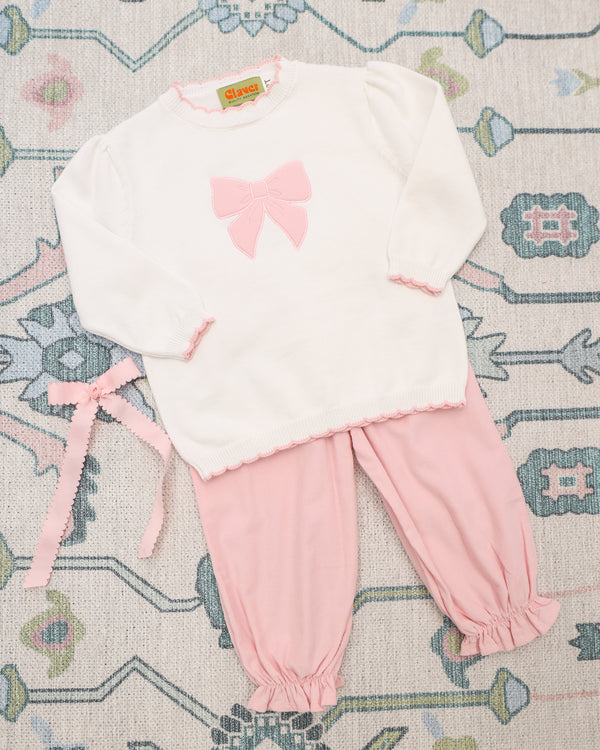 Corduroy Ruffle Bloomer Pants- Lt. Pink