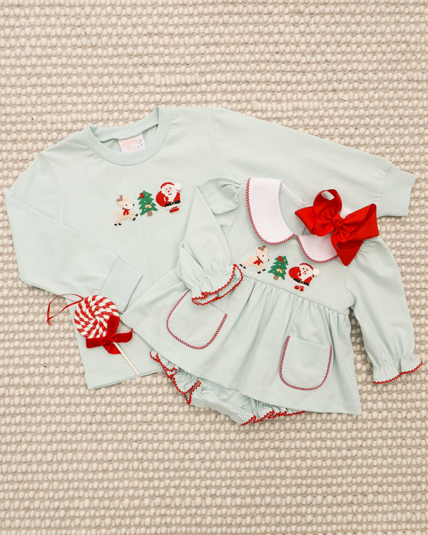Christmas Crew French Knot Skirted Bubble