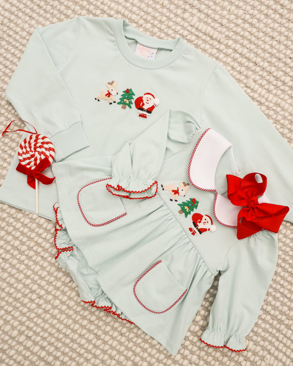 Christmas Crew French Knot Skirted Bubble
