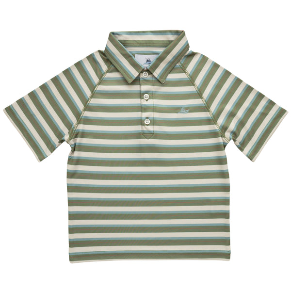SS Polo- Cedar/Green/Pineapple