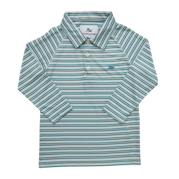 LS Polo- Gray/Oil/Blue