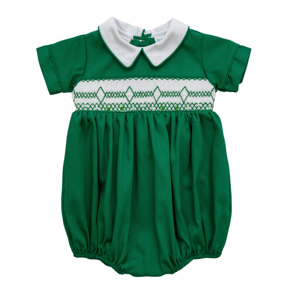 Christmas Green Smocked Noah Bubble