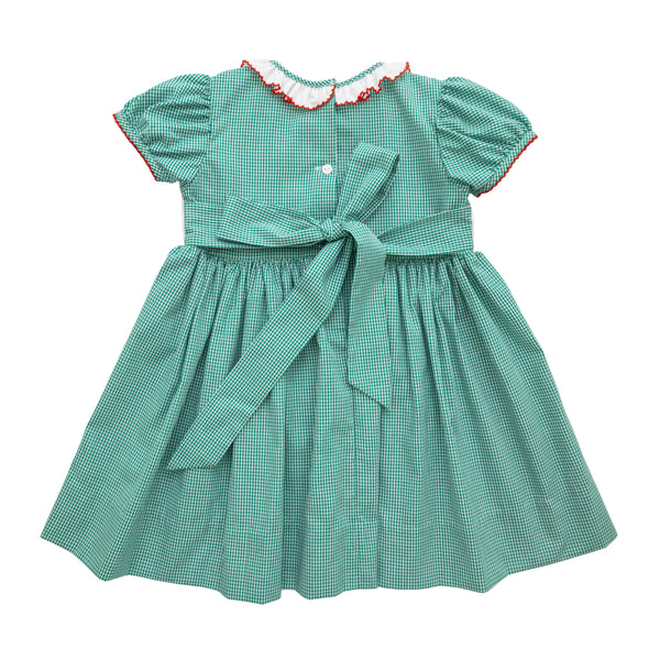 Santa Smocked Rose Dress
