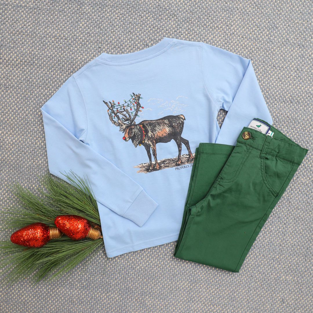 Properly Tied Boys Finn Hoodie - Hunter Heather Green main image 0