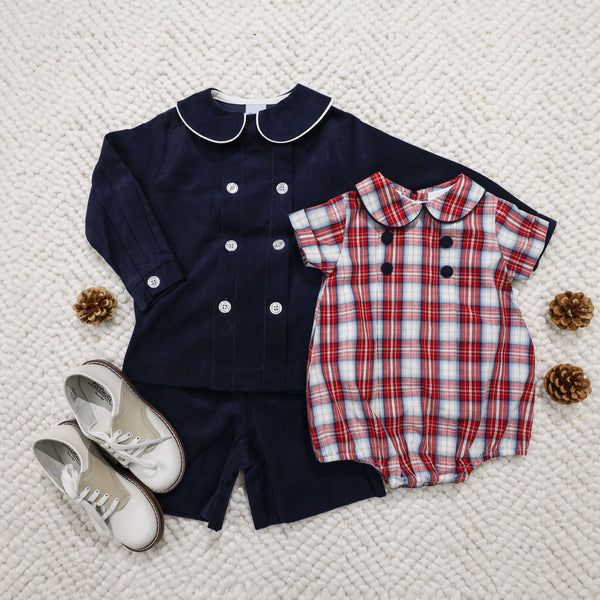 Cranberry W/ Navy Cord-Dressy Bubble