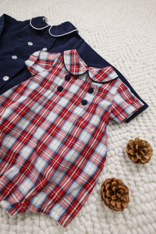 Cranberry W/ Navy Cord-Dressy Bubble