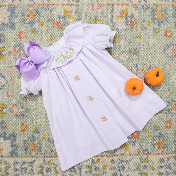Olivia Dress- Pumpkins *Gold Collection