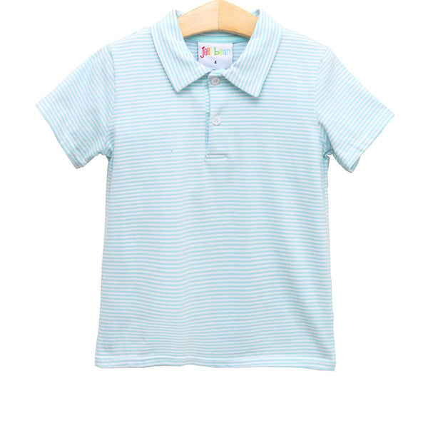 Michael Polo- Aqua Stripe
