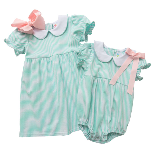 Charlotte Bubble- Mint Stripe