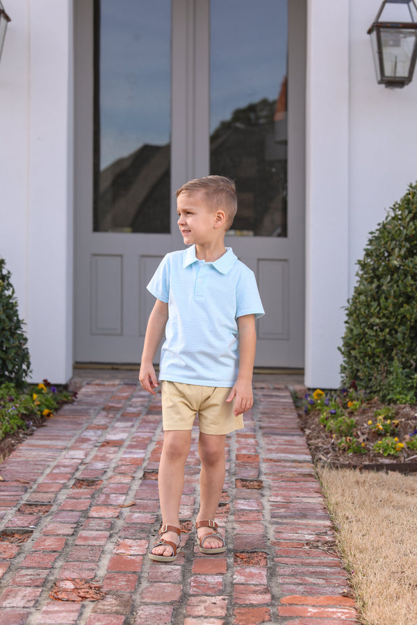 Michael Polo- Aqua Stripe