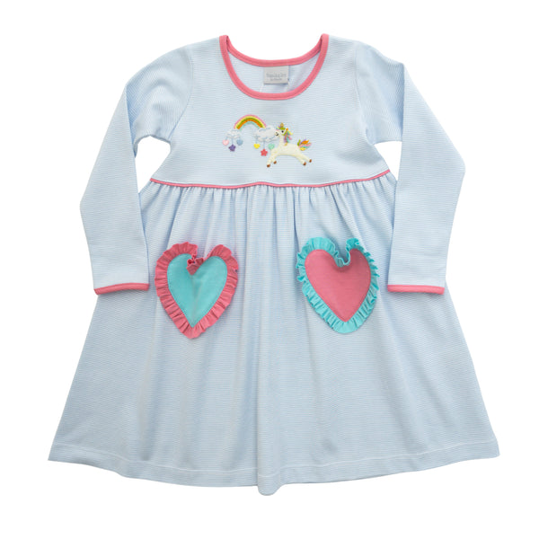 Rainbow Gallops Ruffle Pocket Dress