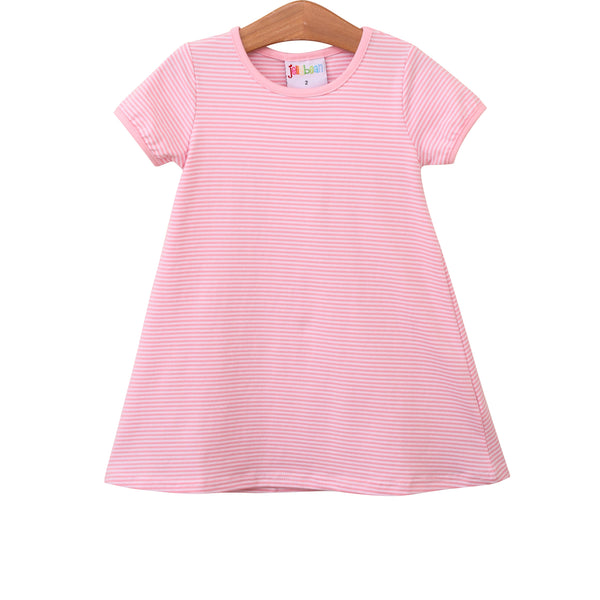 Sarah Dress Light Pink Stripe