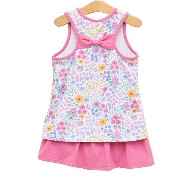 Poppies and Petals Bow Back Skort Set