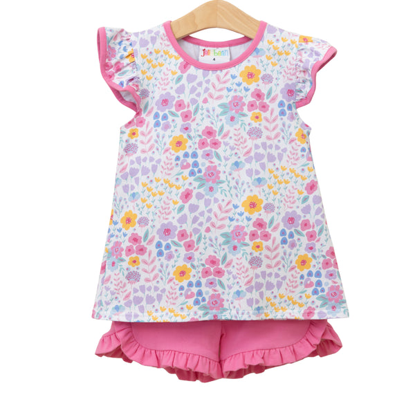 Poppies and Petals Ruffle Short Set