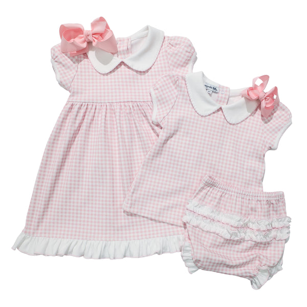 Mini Checks Collared Dress Set