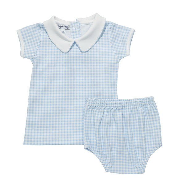 Mini Checks Collared Diaper Cover Set